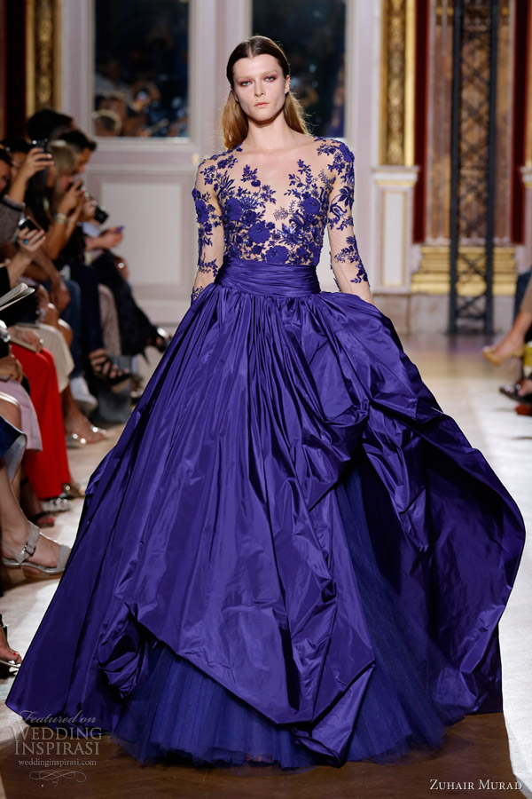 zuhair murad couture fall 2012 2013 long sleeve blue ball gown zuhair murad couture fall 2012 2013 long sleeve blue ball gown