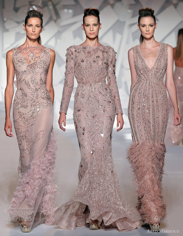 abed mahfouz fall winter 2012 2013 couture pink dresses