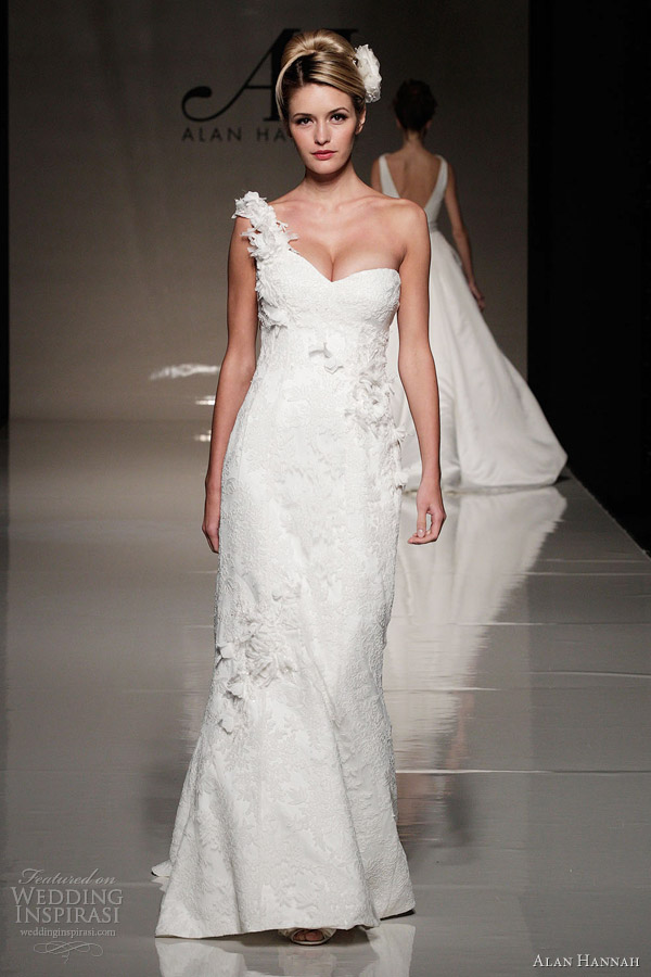 alan hannah 2013 betsey one shoulder wedding dress