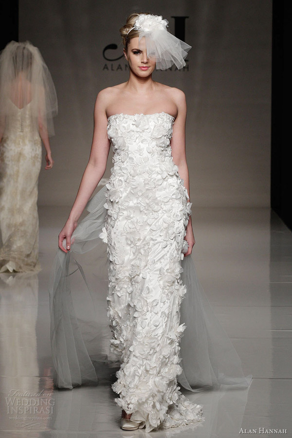 alan hannah 2013 lois strapless wedding dress