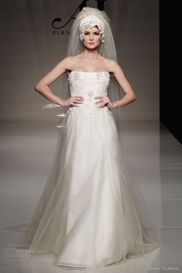 alan hannah wedding dresses 2013 rosalind strapless gown