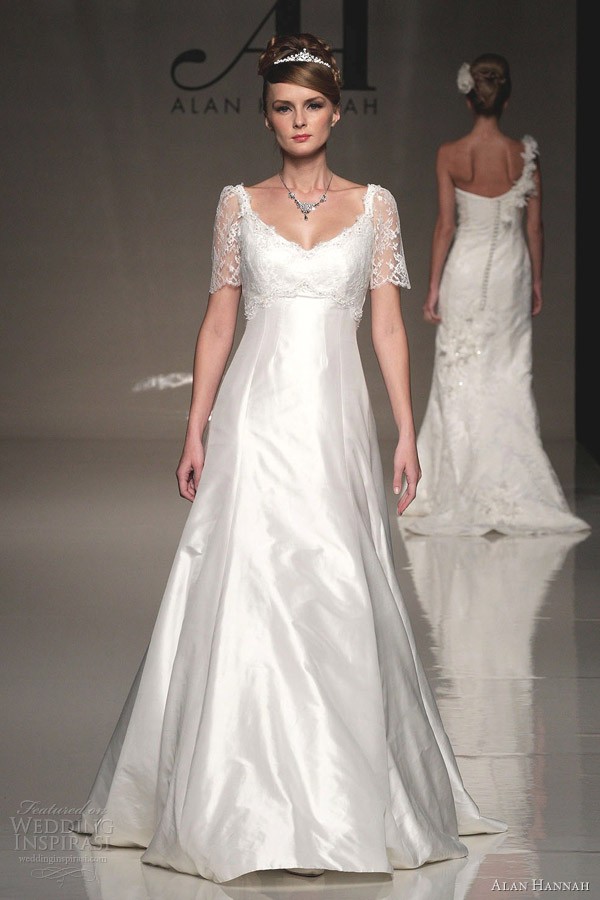 alan hannah wedding dresses spring 2013 ruby short sleeve gown