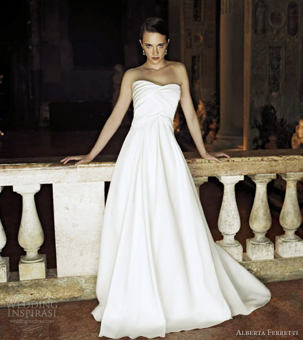 alberta ferretti 2013 wedding dress strapless gown colomba