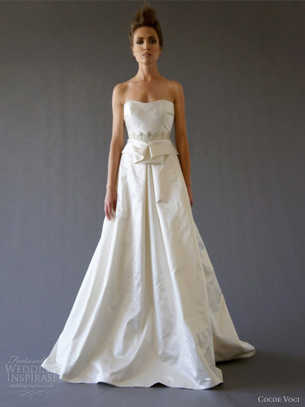 cocoe voci wedding dresses fall 2012 phoebe strapless gown