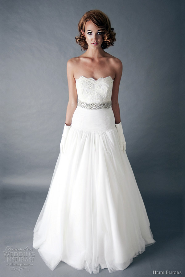 heidi elnora spring 2013 wedding dress sandlyn fultz dropped waist full a line gown