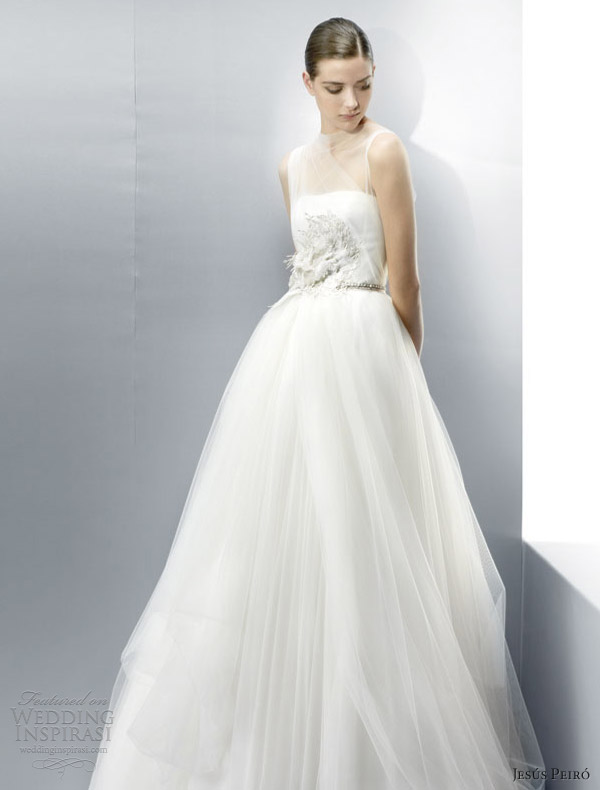 jesus peiro wedding dresses 2013 illusion sleeveless gown