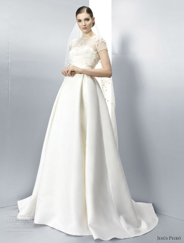 jesus peiro wedding dresses 2013 short sleeve ball gown