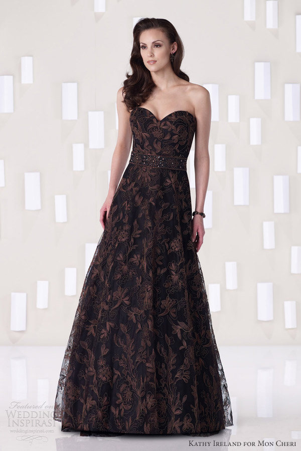 kathy ireland for mon cheri fall 2012 special occasion evening gown