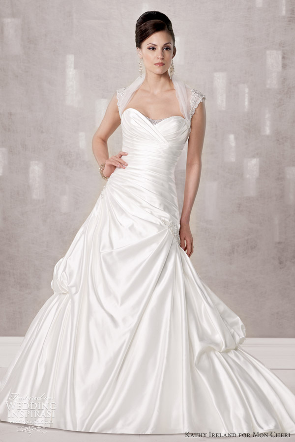 kathy ireland for mon cheri fall 2012 wedding dress two piece set