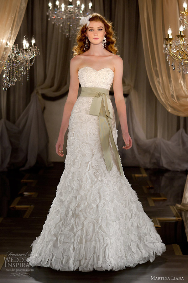 martina liana bridal 2012 2013 strapless wedding dress 427