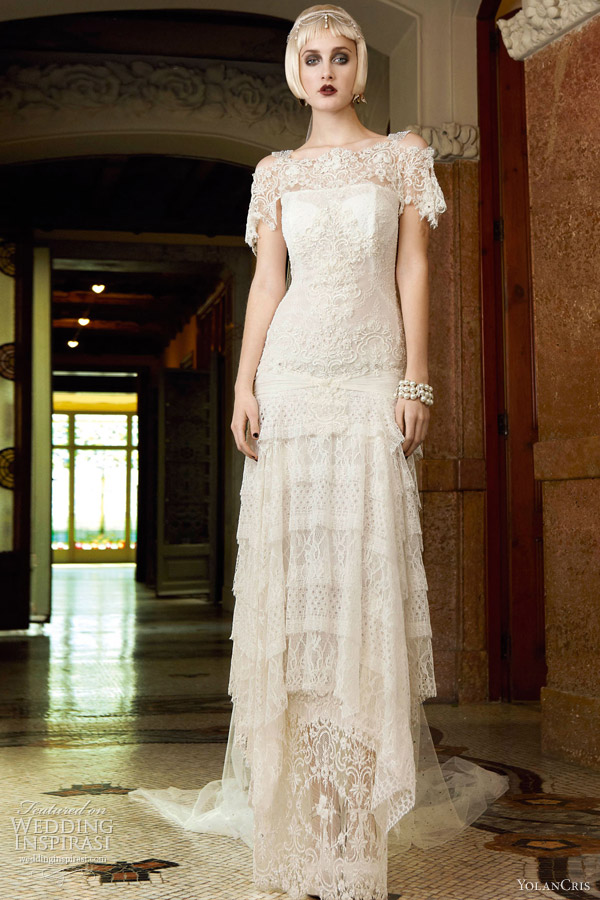 yolan cris 2013 bridal verona chantilly lace wedding dress