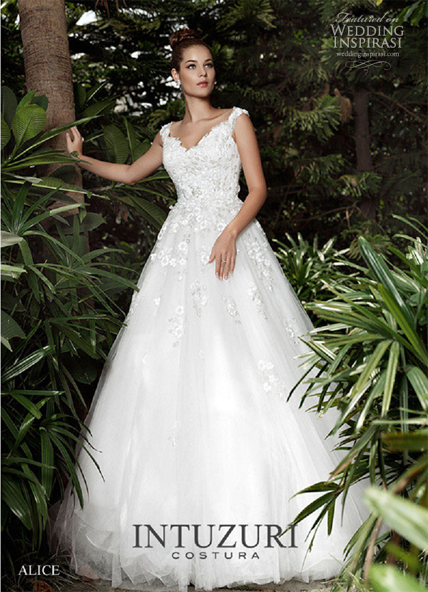 alice intuzuri weddding dresses 2013 a line dress