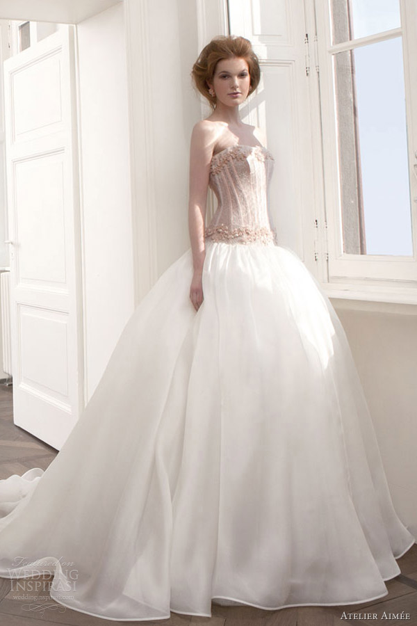 atelier aimee 2013 drop waist ball gown wedding dress