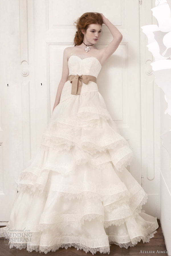 atelier aimee 2013 strapless gown lace tier skirt