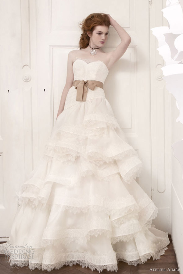 atelier aimee 2013 strapless gown lace tier skirt atelier aimee 2013 strapless gown lace tier skirt