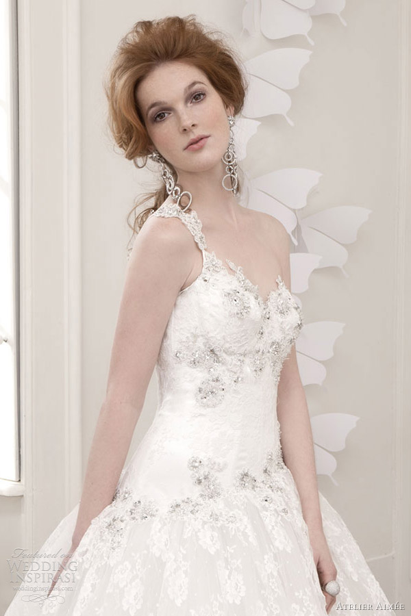atelier aimee wedding dresses 2013 one shoulder lace ball gown crystals atelier aimee wedding dresses 2013 one shoulder lace ball gown crystals