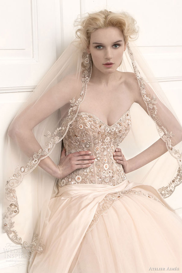 atelier aimee wedding dresses 2013 strapless ball gown rosa cipria
