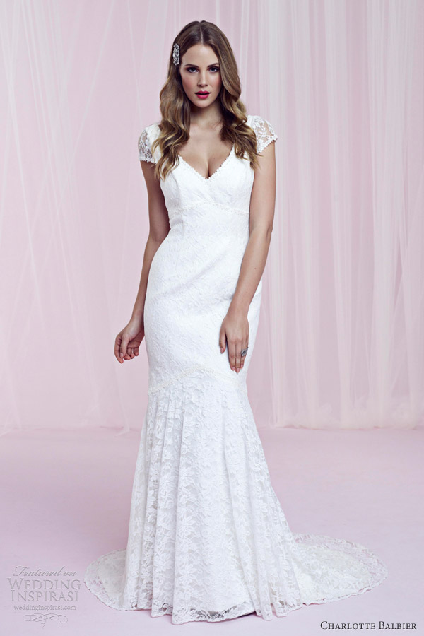 charlotte balbier 2013 edith short sleeve wedding dress