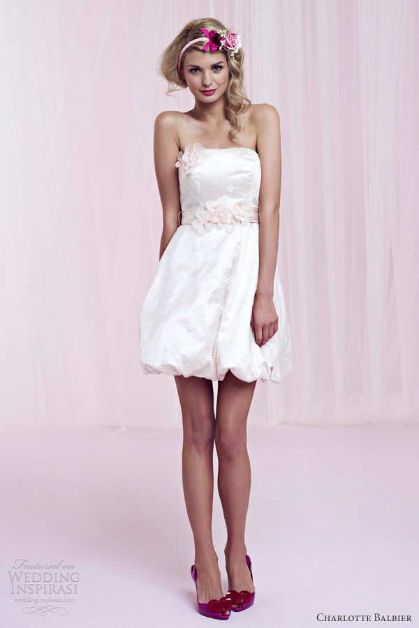 charlotte balbier 2013 romantic decadence flossie short wedding dress