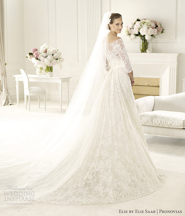 elie by elie saab pronovias 2013 wedding dresses folie long sleeve wedding dress