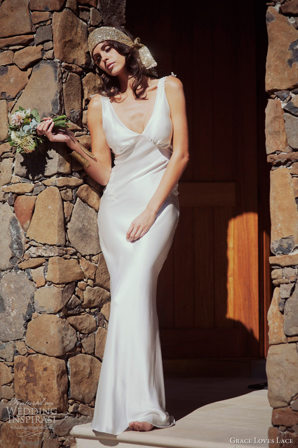 grace loves lace alexandra glamourous silk satin wedding dress