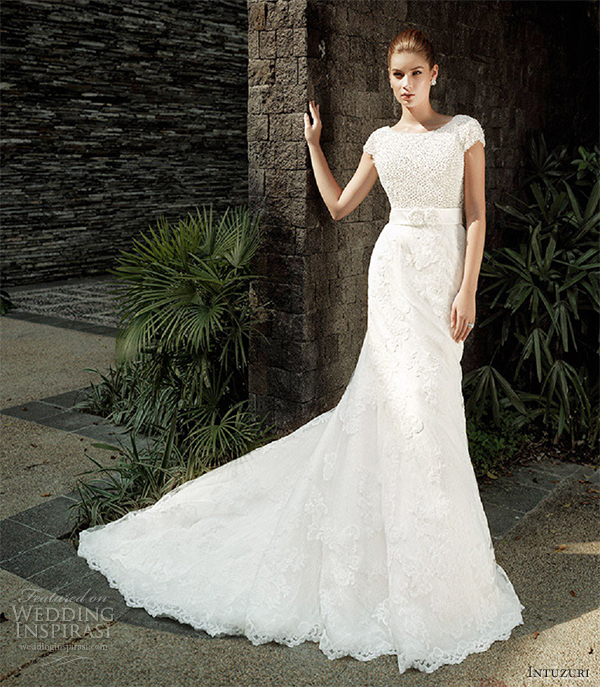 intuzuri bridal gowns wedding dresses augustine lace sheath short sleeves intuzuri bridal gowns wedding dresses augustine lace sheath short sleeves
