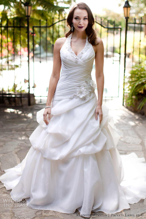 kenneth winston wedding dresses 2013 halter neck a line gown pl1478