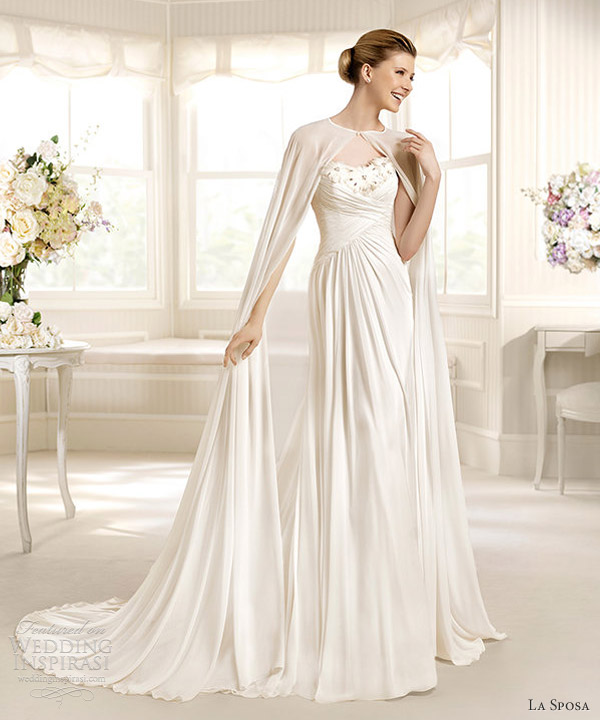 la sposa 2013 marcial wedding dress full length bridal cape