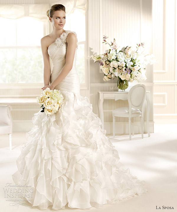 la sposa 2013 wedding dress miami one shoulder gown