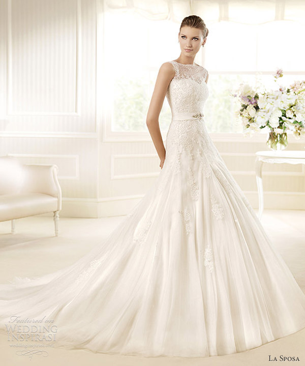 la sposa 2013 wedding dress minue sleeveless a line