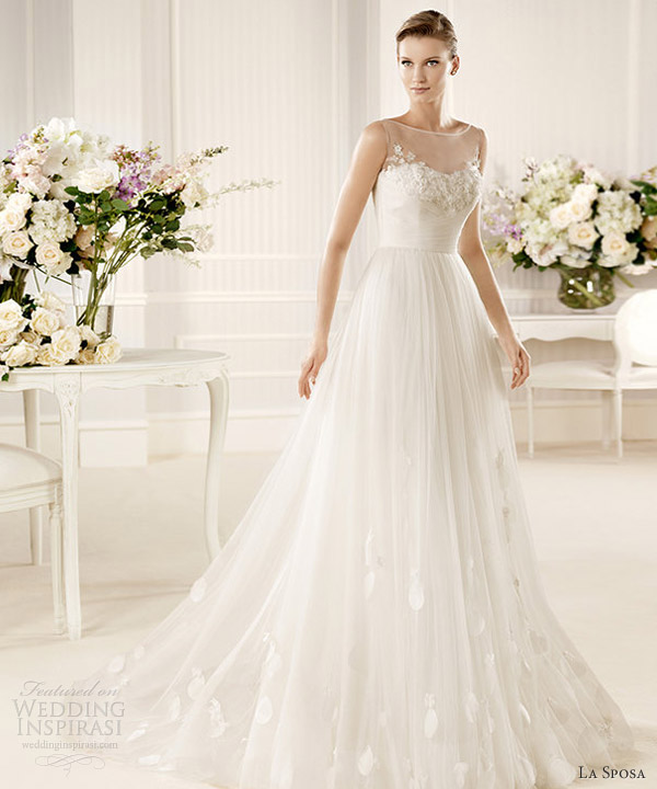 la sposa 2013 wedding dress morse sleeveless illusion gown