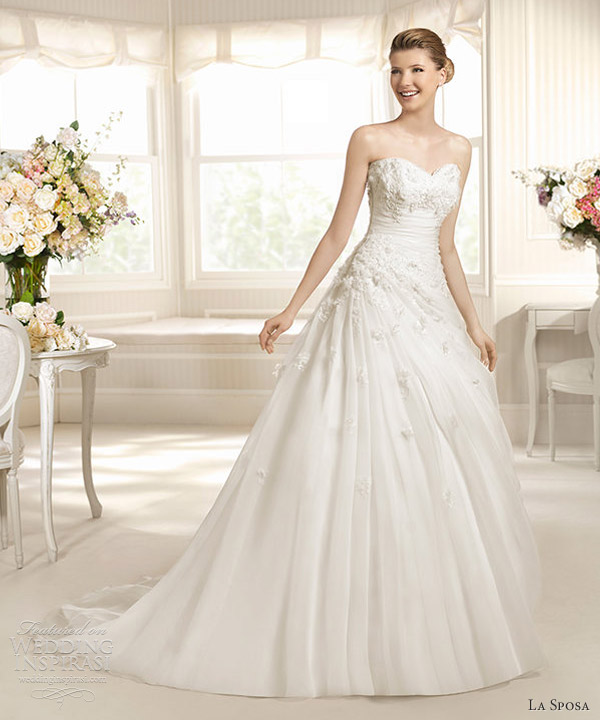 la sposa 2013 wedding dresses merlin strapless sweetheart neckline gown