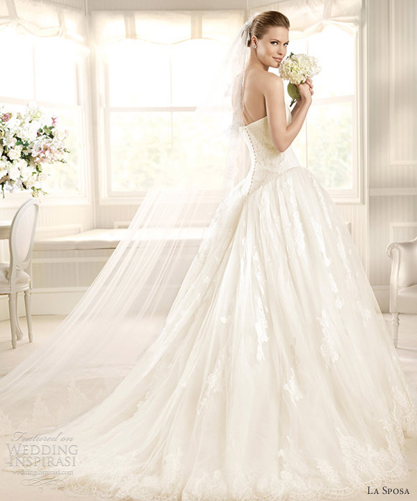 la sposa wedding dresses 2013 costura bridal medalla strapless ball gown