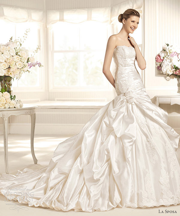 la sposa wedding dresses 2013 mar straples gown pick up skirt