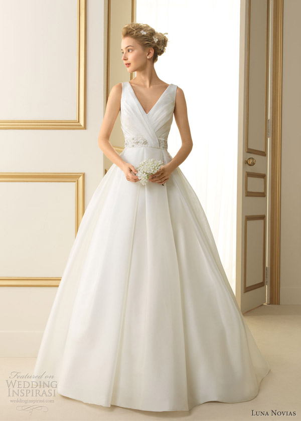 luna novias 2013 tenesse sleeveless ball gown straps