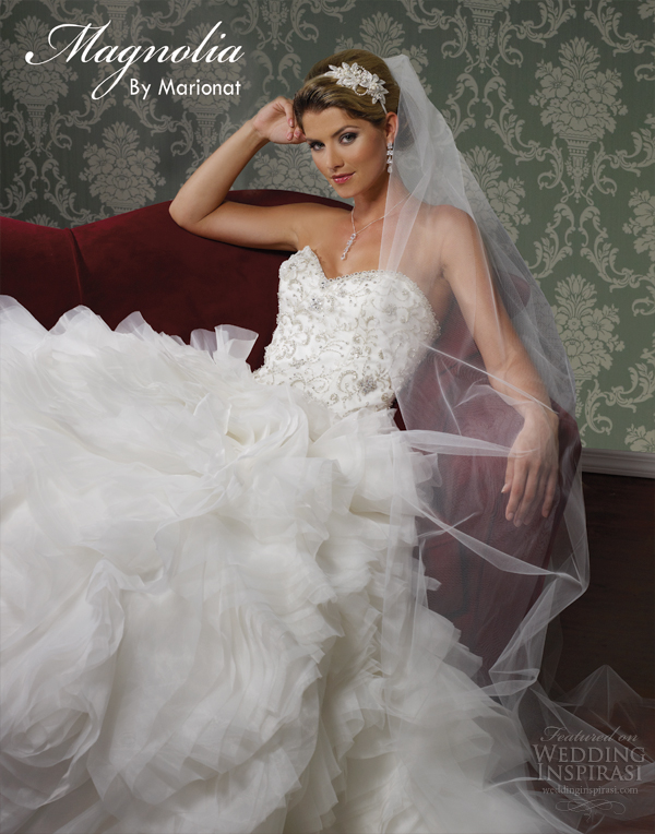 magnolia by marionat bridal spring 2013 wedding dress ruffle sweetheart style 5090