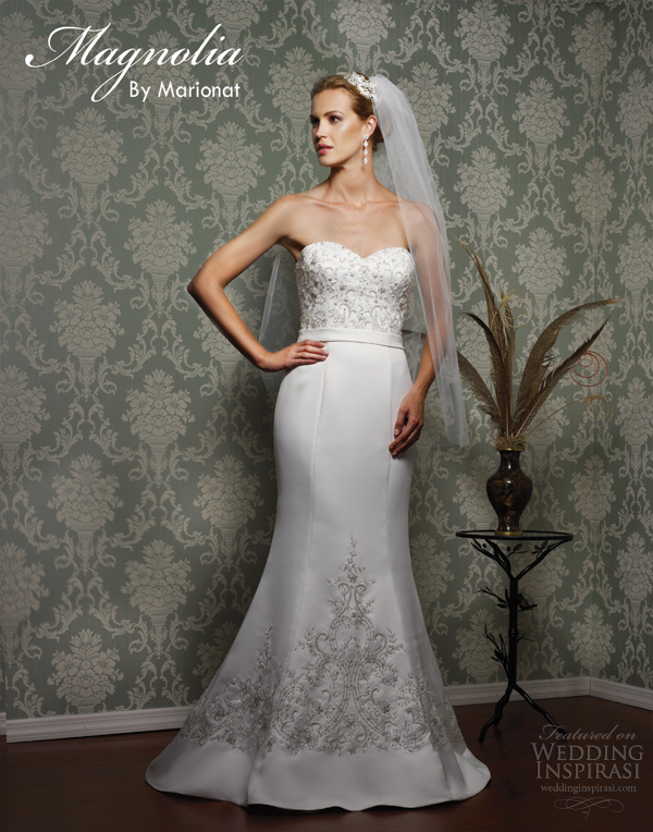 magnolia by marionat spring 2013 bridal strapless trumpet gown style 5085