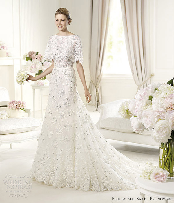pronovias elie by elie saab 2013 collection magots cape wedding dress