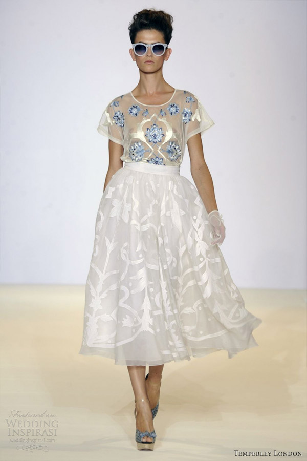 temperley london spring 2013 ready to wear tea length circle skirt