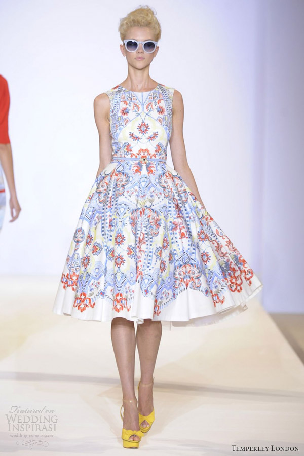 temperley london spring 2013 sleeveless print dress