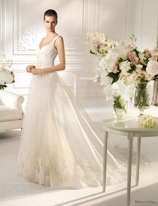w1 white one 2013 wedding dress nerveo sleeveless gown