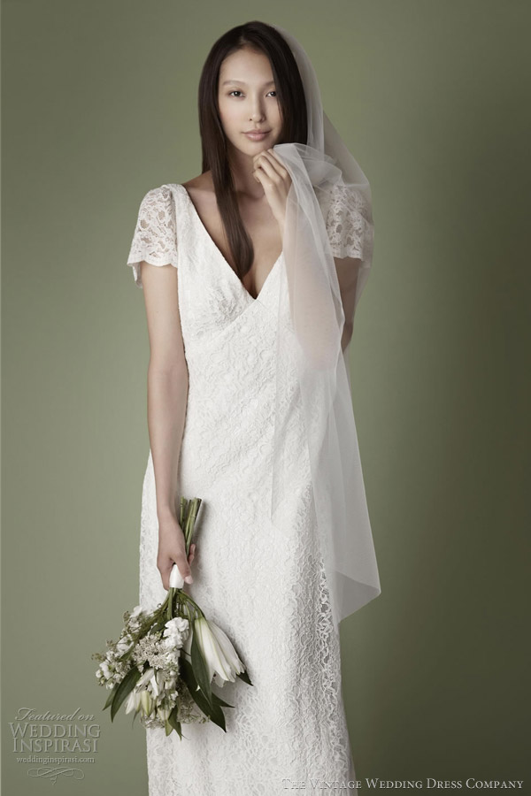 1930s style lace slip dress vintage wedding dress company 2013