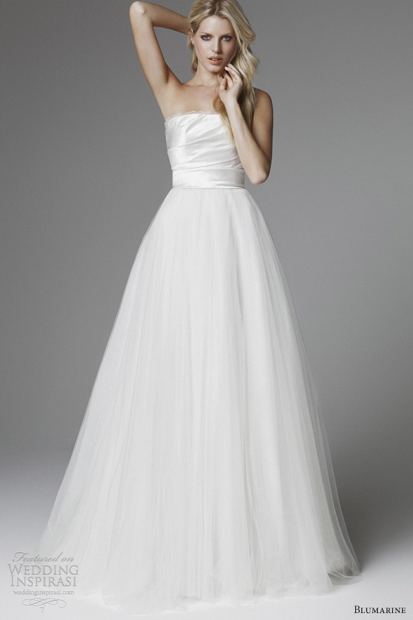 blumarine 2013 strapless tulle ball gown