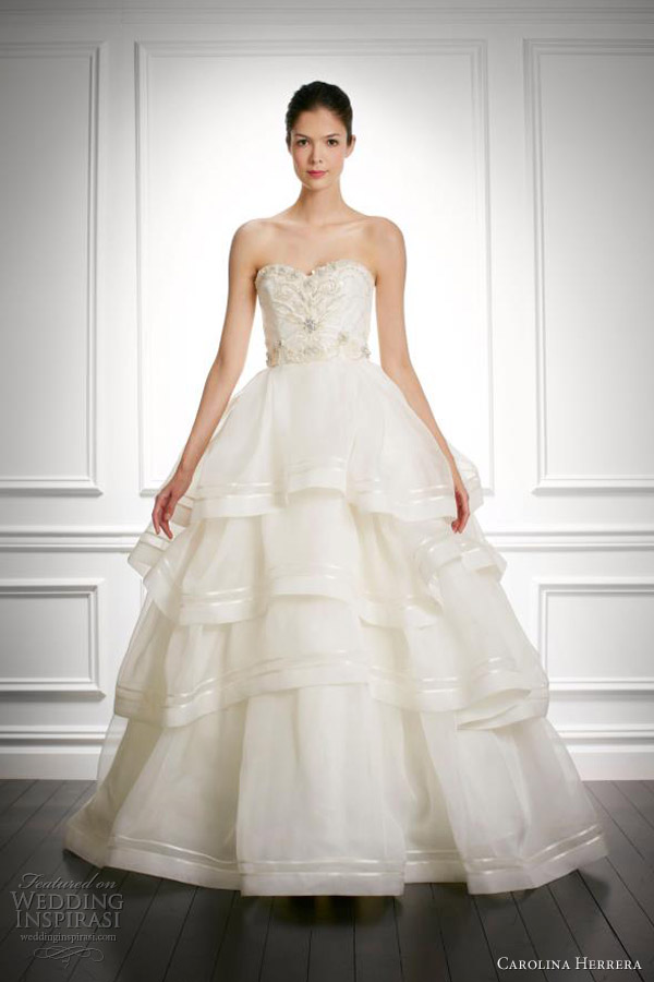 carolina herrera bridal fall 2013 josephine wedding dress ball gown