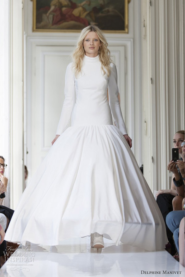 delphine manivet bridal 2013 mailleul long sleeve wedding dress