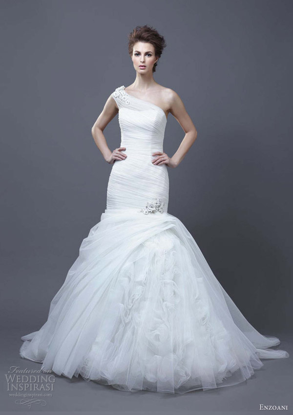 enzoani wedding dresses 2013 hadara one shoulder gown