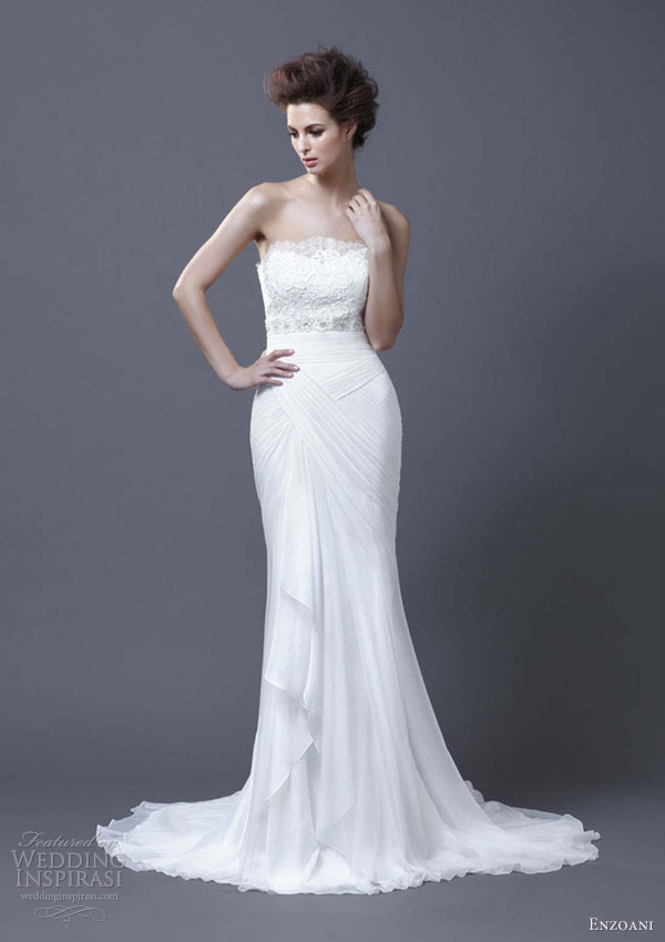enzoani wedding dresses 2013 hanya strapless column gown