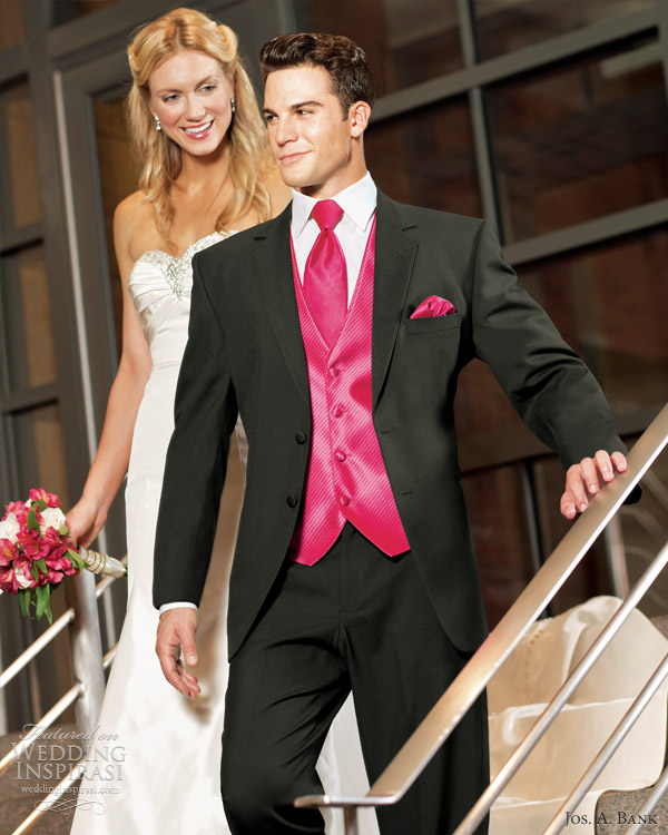 jos a bank emerson tux 852 pink vest groom coordinates