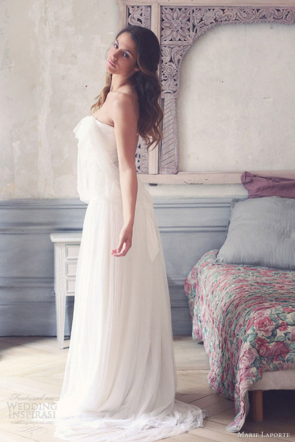 marie laporte 2013 ombeline strapless blouson wedding dress