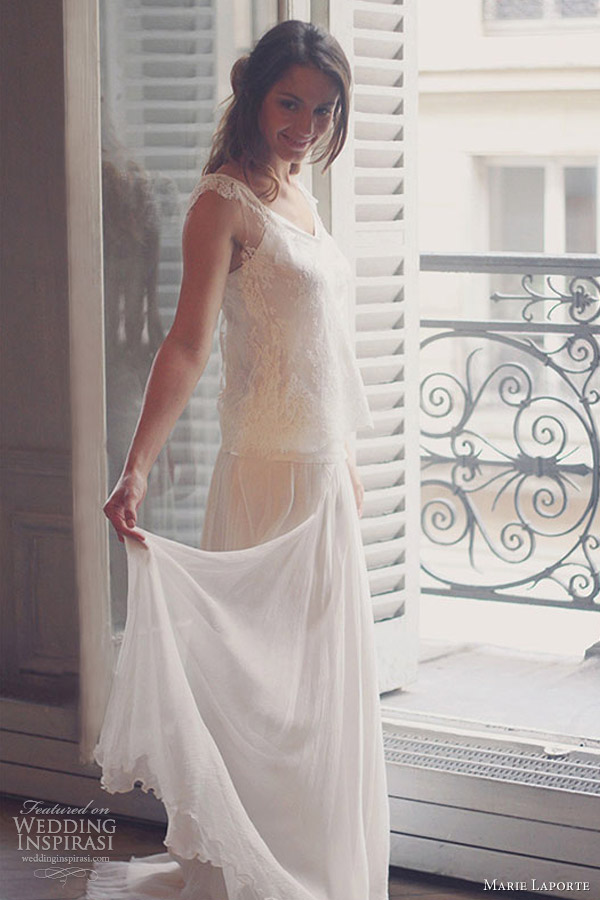 marie laporte 2013 suzie romantic wedding dress straps